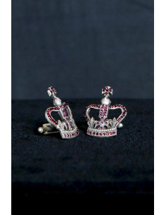 BOUTON MANCHETTE CROWN PURPLE